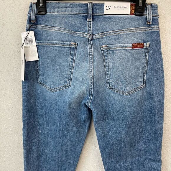 NWT 7 For All Mankind The Ankle Skinny Jeans Sizes 25, 26 and 27 - Picture 4 of 6